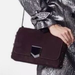 Elegant Purple Suede Women's Bag